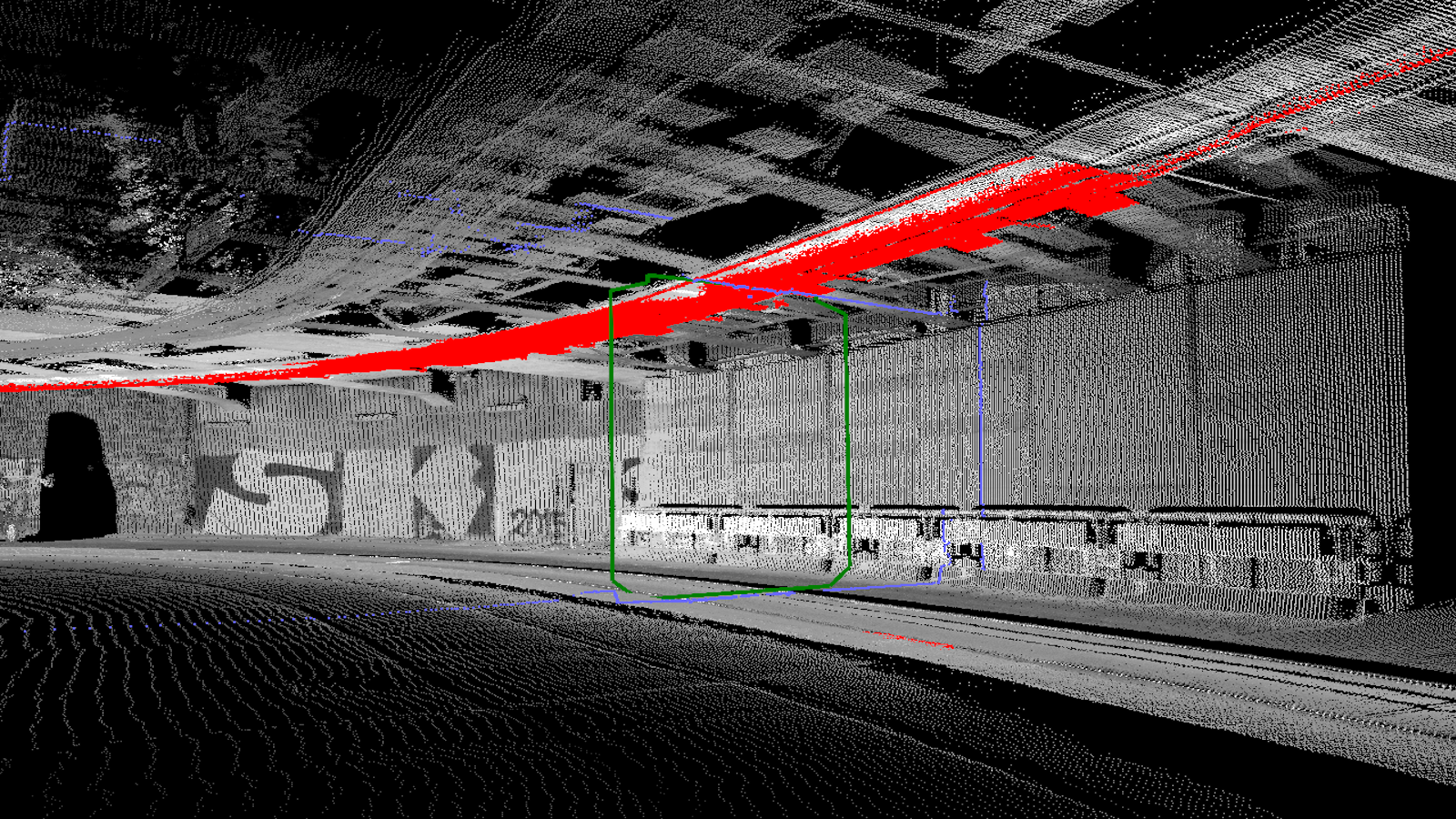 Railway measurement point-cloud visualization